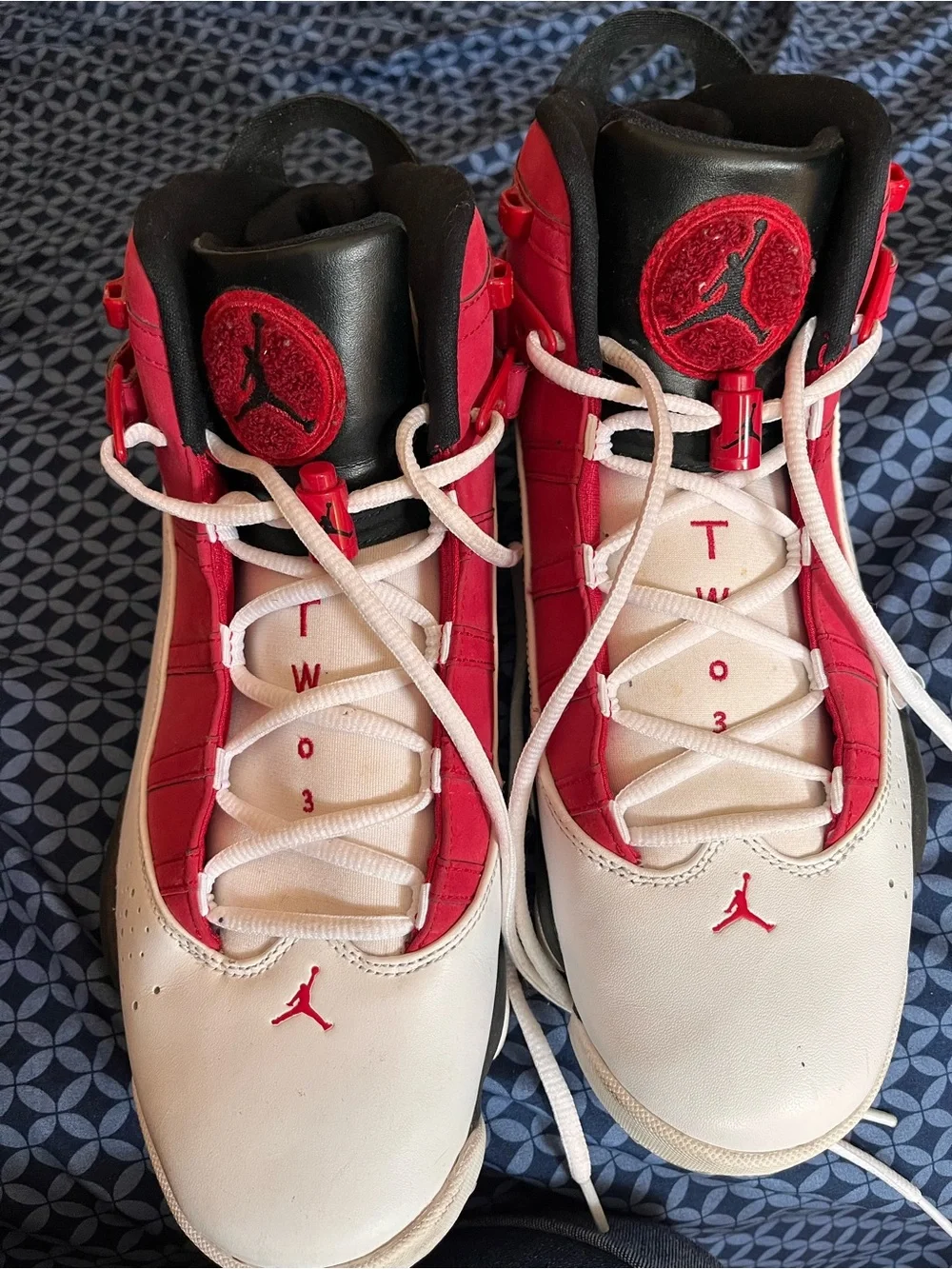 Nike Jordan 6 Rings White Carmine White Men's Size 11 Sneakers